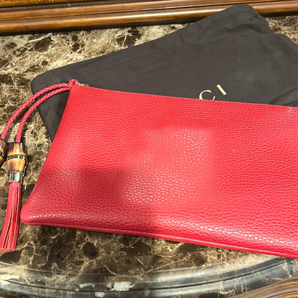 Gucci Red Clutch
